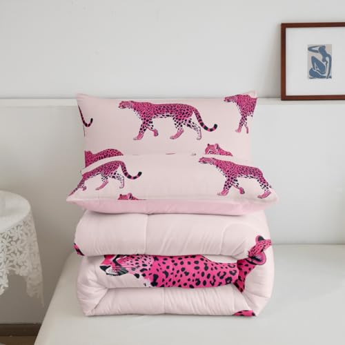 Housse de couette léopard rose Manfei parure de lit douce pour peau sensible - 6