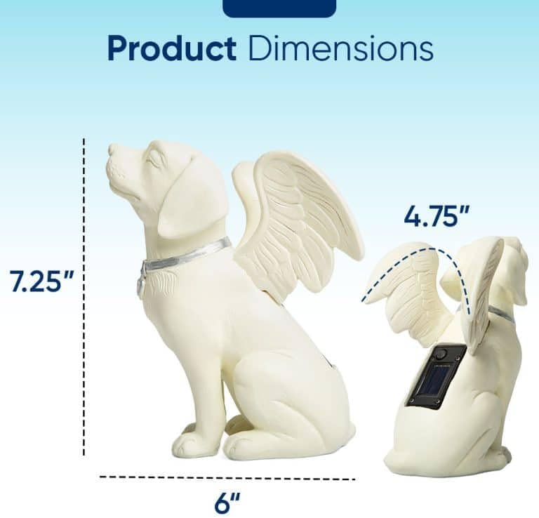 iHeartDogs Dog Memorial Gifts - Dog Angel Statue Garden Solar Light - Pet Memorial Figurine - Image 5