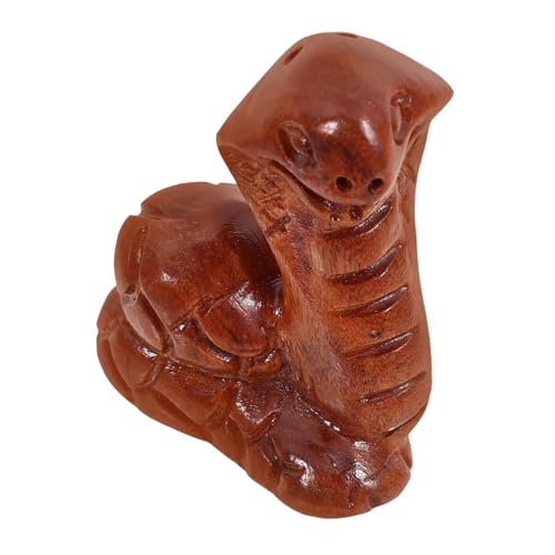 Figurine serpent bois réaliste pour remplacer les décorations fragiles et artificielles