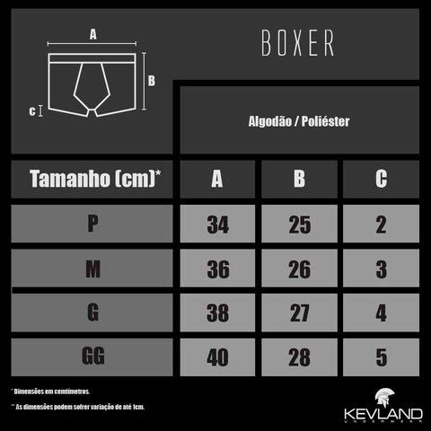 Kevland, Cueca Boxer Kevland Microfibra Branca Elástico Dourado Tamanho:M;Cor:Branco;Genero:Masculin