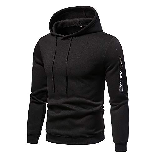 Osmyzcp Mens Casual Relaxed Fit Tracksuits 2 Pieces Set Men's Fashion Sweatsuits Hoodie Sports Suit Athletic Comfy Sets Jogging Set Black-Xl #TOP2