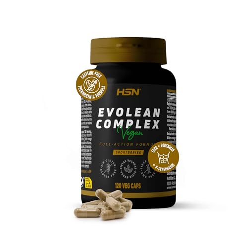 HSN Evolean Complex EGCG + Forskolina + P-Sinefrina | 120 Cápsulas Vegetales | Termogénico Natural con Extractos Estandarizados: Té verde Coleus forskohlii Naranja amarga | No-GMO, Vegano, Sin Gluten