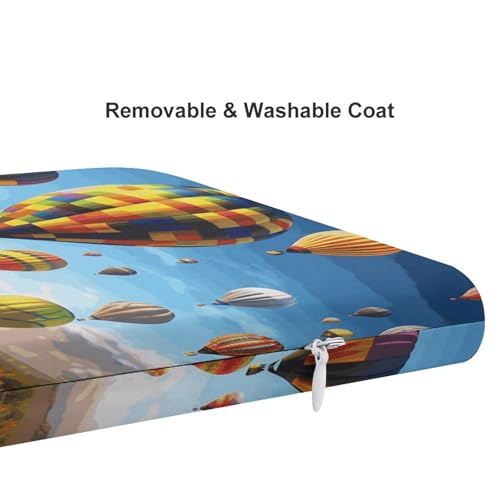 Coussin en mousse à mémoire de forme imprimé montgolfières pour s'évader