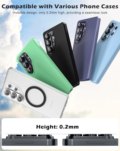 Image of ZARALA Camera Lens Frame Glass Compatible with Samsung Galaxy S26 Ultra Camera Lens Protector - [Keep Original Shooting] Shatterproof 9H Tempered Glass Screen Metal Ring Cover,Anti-Fingerprint,Anti-Scratch,Case Black