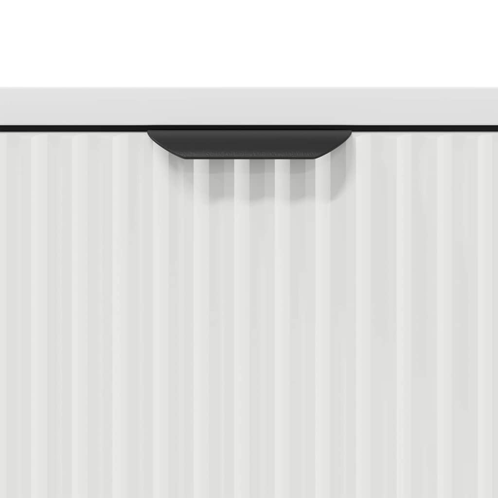 Credenza bianca 79,5 x 33 x 82 cm comò con 3 cassetti in legno