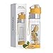 Infuser Water Bottle - Fruit Infused Water Bottle Infuser Drop Proof and Durable - Infusion Cup Recipes with Detox Benefits