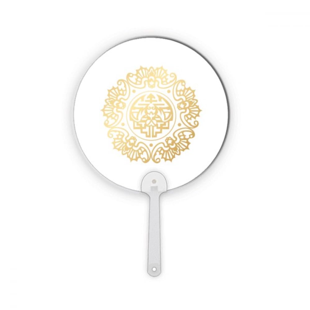 Éventails décoratifs ronds et chinois en plastique portable style traditionnel