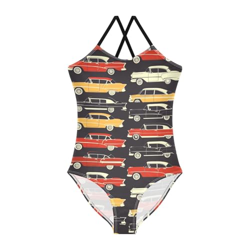 Image of Girls one Piece Swimsuit Summer UPF 50+ Quick Dry Beach Bathing Suit with Straps Swimwear 3-10 Years