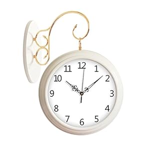 Silent Niet Ticking Wall Clock, Decoratieve Wall Clock, Nordic Creative Houten Dubbelzijdig Quartz Klokken Modern Mute…