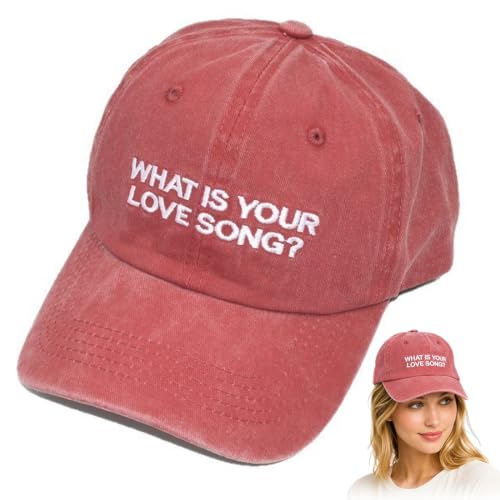 TRMPLX Unisexe imprimée avec broderie What is your love song?Ajustable, avec Motif World Tour Produit dérivé de Concert pour Les Fans