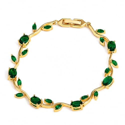 Image of Shining Diva Fashion Tulip Bracelet for Women, Floral Crystal, Anti Tarnish Jewellery Stylish Bracelet Gifts for Girls