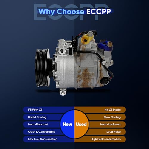 Image of ECCPP A /C Compressor with Clutch Fit for Audi Q7 3.6L 2007-2010 | Fit for Volkswagen Touareg 3.6L 2007-2017 Fast Cooling AC Compressor