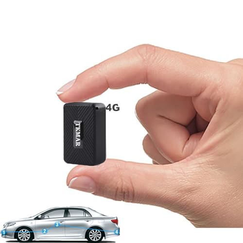TKMARS Mini GPS Tracker 4G GPS Tracker Auto mit Kostenloser App, Echtzeit-Verfolgung, Kein Abonnement Erforderlich Geeignet für Autos, Senioren, Kinder, Dokumente usw.