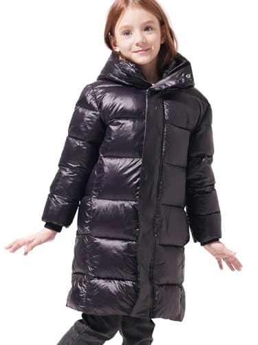 VANGULL Girls Long Mid-Weight Hooded Puffer Jacket