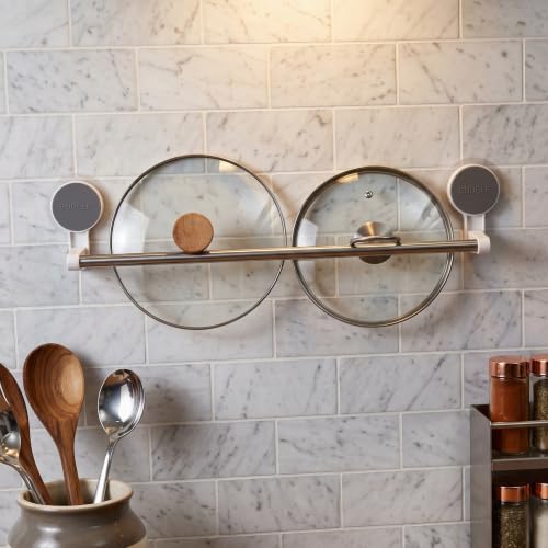 Image of EUDELE Suction Cup Towel Bar for Bathroom - No Drilling Traceless Towel Holder, Heavy Duty Stainless Steel Wall Mounted Single Towel Rack for Kitchen & Shower