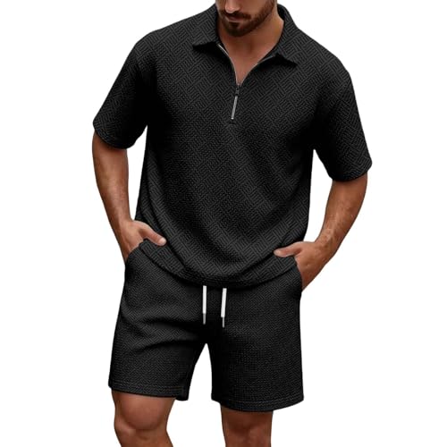 Chándal corto de hombre con polo y pantalones cortos para verano