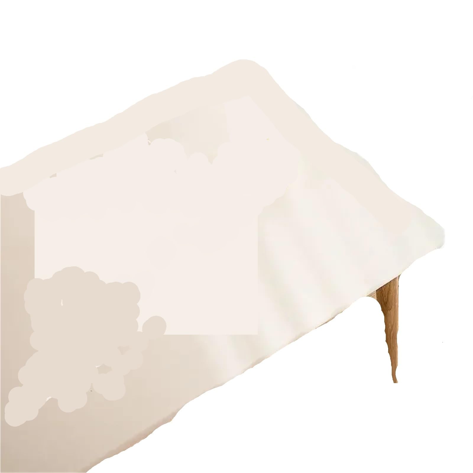 Nappes de table en cuir imperméable beige tapis élastique 90x180