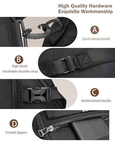 Large Sling Backpack, Sling Chest Bag Shoulder Crossbody Daypacks Fits 14.1-Inch Laptop for Travel Outdoor Men Women4