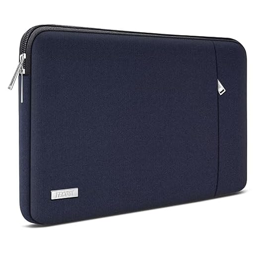 TECOOL Funda para Ordenador Portátil, Maletín Bolso Protector para 2016-2019 MacBook Pro 15, y 14-14,1 Pulgadas Portátiles Acer ASUS DELL Lenovo HP Huawei Ultrabook Netbook, Azul Oscuro