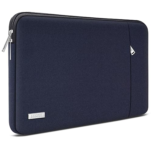 TECOOL 13,3 Zoll Laptop Tasche Hülle MacBook Tasche für MacBook Air 13 13.6 M4 M3 M2 M1 2025 2024-2010,Mac Book Pro 14/13 M4 M3 M2 2024 2023-2012,13,3 wasserdichtem Schutzhülle,Dunkelblau