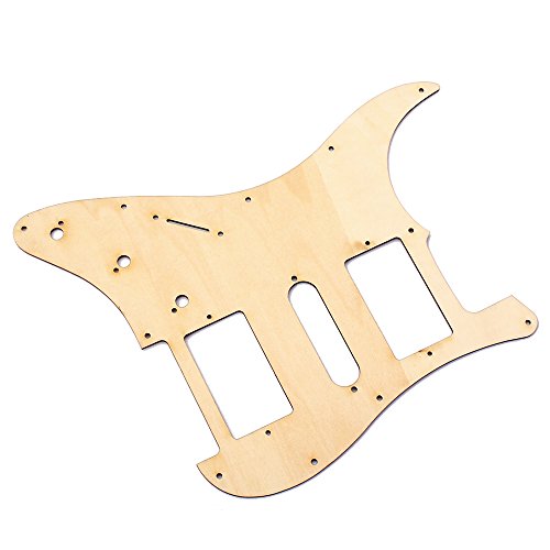 KKmoon Guitarra de madeira HSH Pickguard Maple Wood com padrão de flores decorativas para guitarras