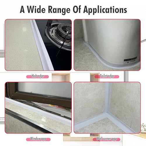 Image of Waterproof Caulk Tape, Self-Adhesive for Toilet, Tub, Kitchen, Corners,Bath
