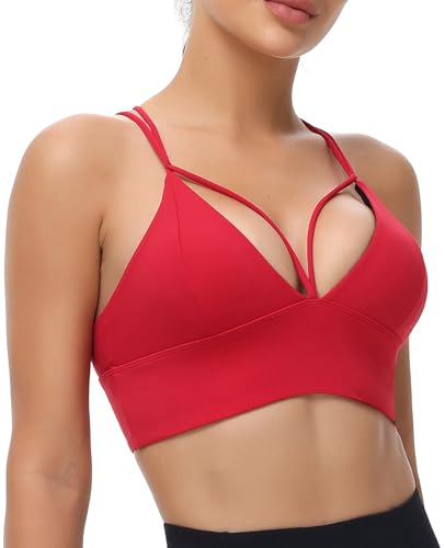 Image of MotoRun Bralettes for Women, Strappy Sports Bra Push up Bralette Sexy Bras Rave Top