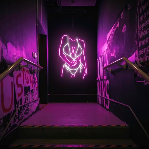 Image of Women Neon Sign 23.6 inches Bikini Body Led Neon Signs Lady Light for Bedroom, Living Room, Home, Bar Shop Wall Decor Gift