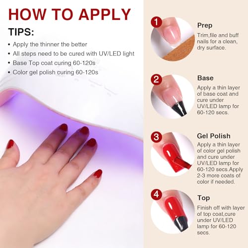 Set de 6 esmaltes en gel 12ml colores cálidos miniatura 5
