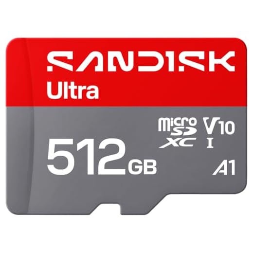 SANDISK 512GB Ultra microSD UHS-I Card - Up to 195MB/s Read Speed, Full HD Video, V10, U1, C10, A3 - SDSQUJQ-512G-GZ6MA