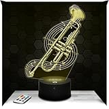 Lampephoto.fr - Lámpara 3D Trompeta Regalo Trompeta Música Músico, Luz Nocturna Táctil Led, Efecto Holograma 3D, Idea Regalo Navidad Cumpleaños Niño o Niña, Objeto decoración habitación