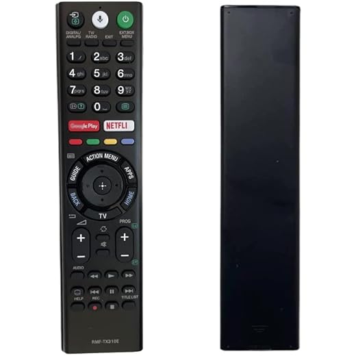 Ersatz-Fernbedienung RMF-TX310E Sony für Sony Bravia LED LCD TV – Einfache Konfiguration KD-43XF8588 KD-43XF8596 KD-43XF8599 KD-43XF8796 KD-49XE8004 KD-49XE8005