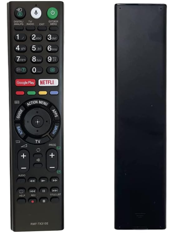 Ersatz-Fernbedienung RMF-TX310E Sony für Sony Bravia LED LCD TV – Einfache Konfiguration KD-43XF8588 KD-43XF8596 KD-43XF8599 KD-43XF8796 KD-49XE8004 KD-49XE8005