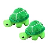 ORFOFE Llavero Colgante de Mochila 2 Piezas Tortuga de Peluche Mini, Decoración para Colgar Bolsos, Accesorio DIY Ligero y Resistente, Adorno de Llave Verde para Manualidades