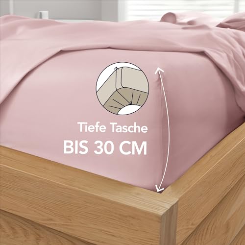 Dreamzie - Spannbettlaken 90x200cm - 100% Mikrofaser - Steghöhe 35cm – Ansicht 2