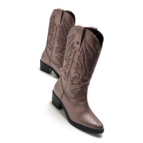 Mtng Para Mujer. 58964 Botas Teo Plateado Oscuro -Altura TacóN 5Cm- (37), Plata, 5 A 8Cm, Ninguno, Casual - 8