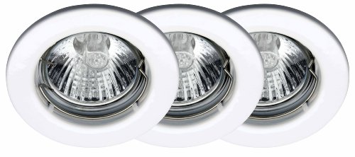 Preisvergleich Produktbild Brilliant G94504 / 05 Classic 3x50W Einbauleuchtenset: 3 Stück weiß