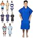 COR Surfing Changing Towel Robe With Hood /One Size Fits All /Great for changing out of your Westuit and keeping warm / for surfing Kayaking Triathlons /Swim Team and Water Polo (Dark Blue)