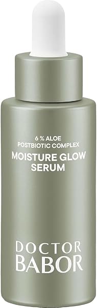 Doctor BABOR Microbiomic Moisture Glow Serum (30 ml), wegańskie serum do twarzy z postbiotykami, kwasem hialuronowym i aloesem – profesjonalna pielęgnacja twarzy dla promiennej cery