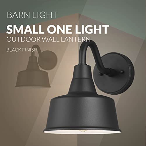 Sea Gull Lighting Generation 8537401-12 Transitional One Outdoor Wall Lantern From Seagull-Barn Light Collection In Black Finish, Small #TOP5