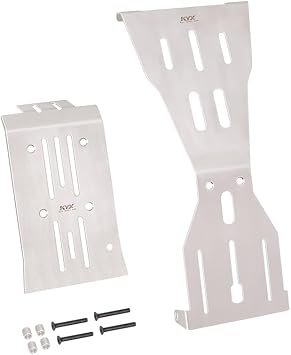KYX Racing Stainless Steel Chassis Guard Skid Plate Guard Upgrades Parts Accessories for 1/10 RC Car ARRMA Fury Mega