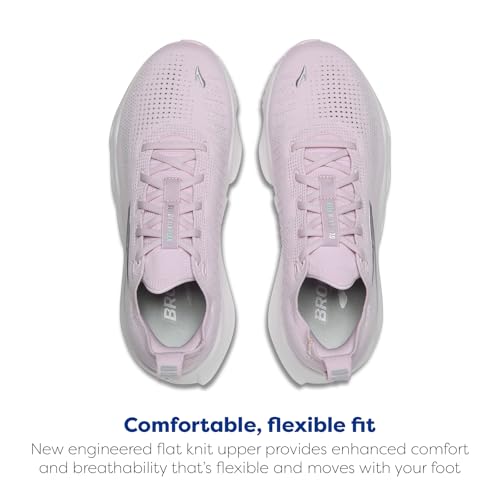 Brooks Women’s Glycerin Flex Neutral Running & Walking Shoe - Pink/Harbor Mist/Yucca - 9 Medium - image 4