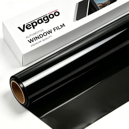Vepagoo Ceramic Car Window Tint Film 20% VLT, 20" x20FT – One-Way Daytime Privacy, No Signal Interference, 99% UV Protection & Scratch-Resistant, DIY for Side & Rear Windows