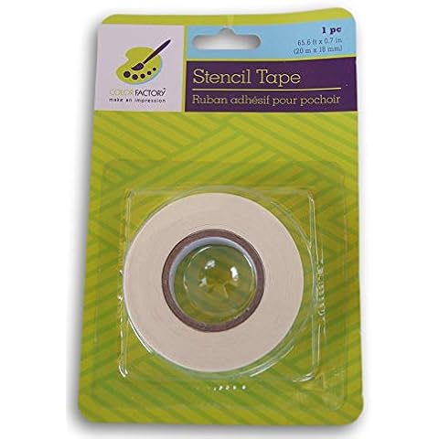 Stencil Tape Adhesive Roll - 65.6 Feet x 0.7 Inches Cover
