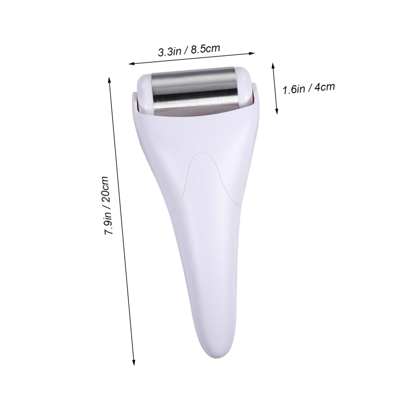 Stainless Steel Face Body Massager Ice Roller White Prevent Wrinkles Reduce Blemishes
