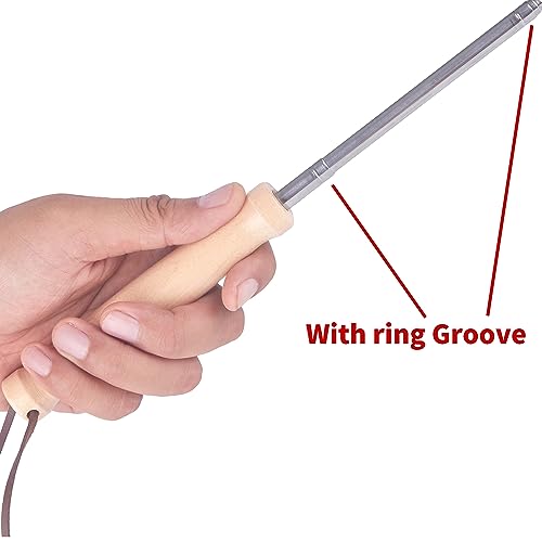BOVONVON Gancho de cobra dobrável de 73 cm, hastes telescópicas projetadas com ranhuras de anel, gan