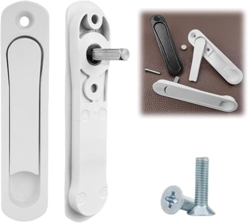 Window Handle Concealed Window Handle Zinc Alloy White Black, Hardware Accessories For Windows, Screen Handle With Stainless Steel Screws White