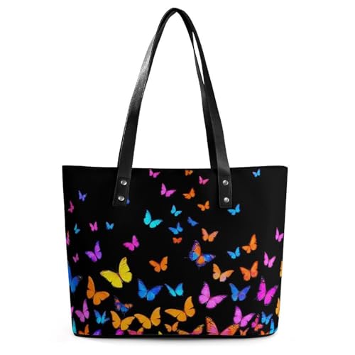 Men's Portable Tote Bag Trendy Modern Leather Handbag For Work