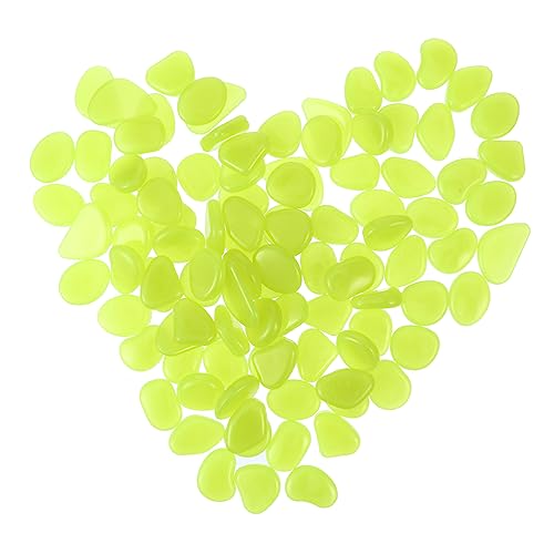 UKCOCO 100pezzi Pietre Luminose Per Giardino e Acquario Decorazioni Fluorescenti Per Esterni Sassolini Glow in The Dark Per Vasi e Piscine Vivace