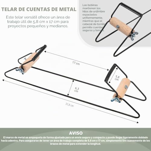 Telar de cuentas de metal para pulseras y joyería artesanal 3